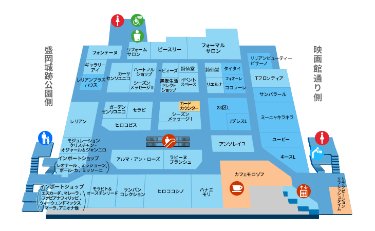 フロアガイド 4f 婦人服 特選プレタ ミセス 婦人セーター 大きいサイズ カワトクドットコム 岩手県盛岡の百貨店 パルクアベニュー カワトクです